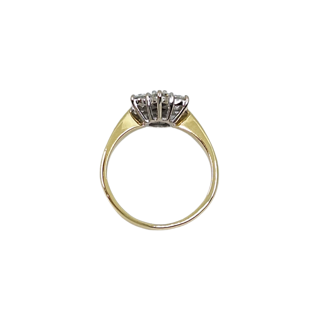 18ct Yellow Gold Diamond Cluster Ring 1.20ct