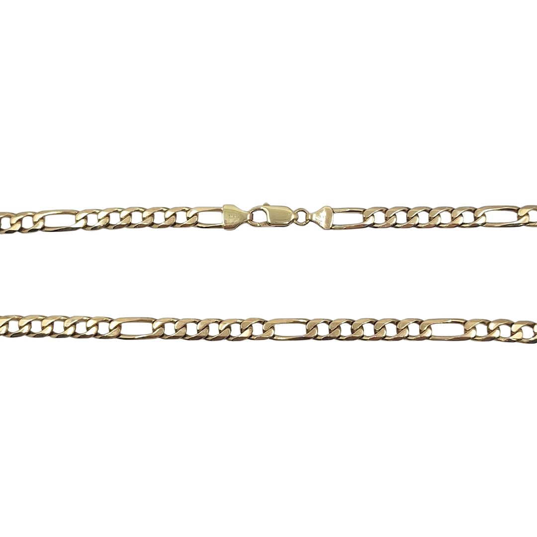 9ct Yellow Gold Figaro Chain 19.5"