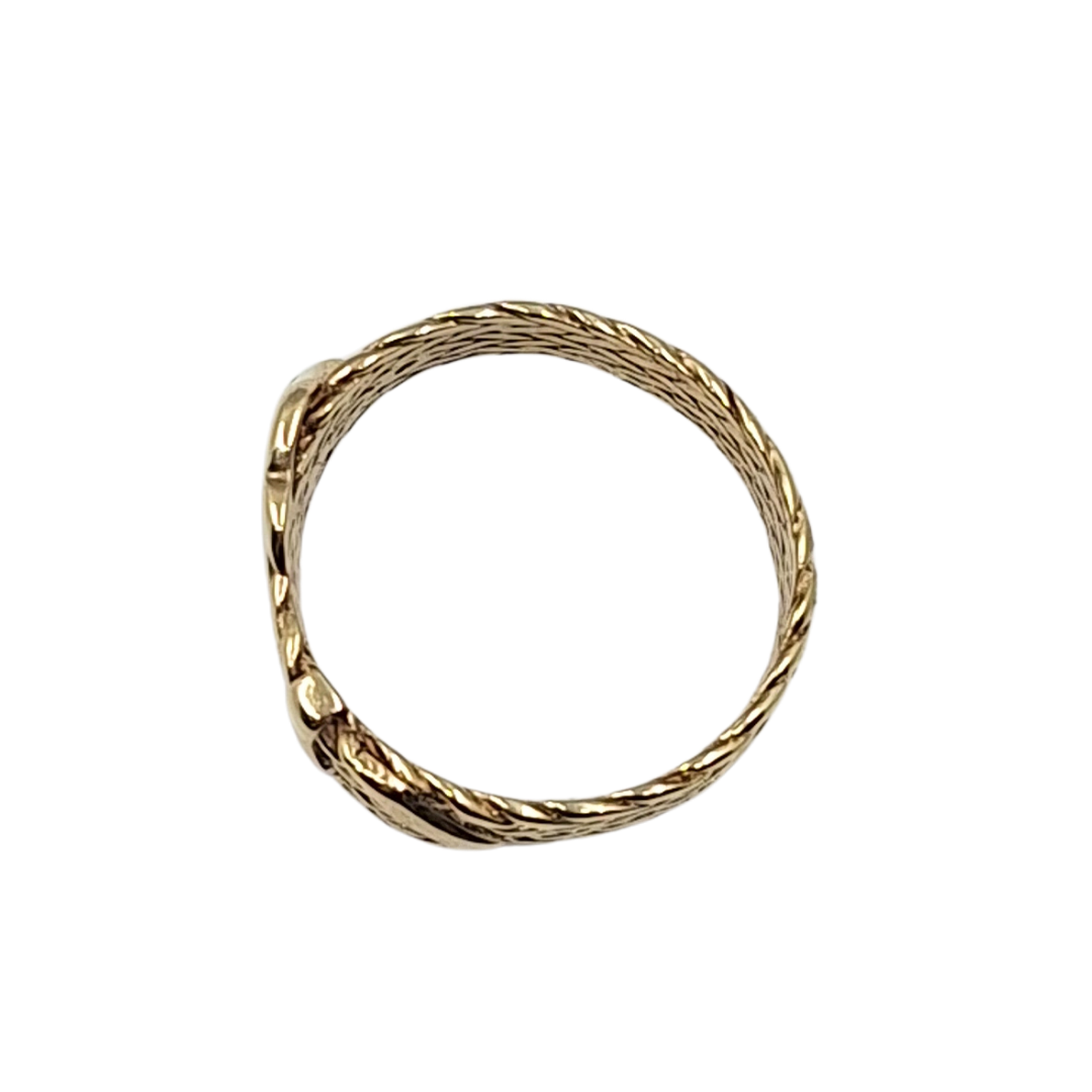 9ct Yellow Gold Buckle Ring