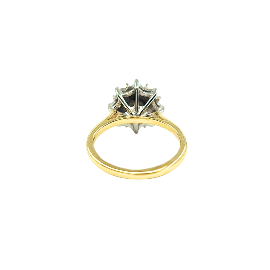 18ct Yellow Gold Diamond Cluster Ring