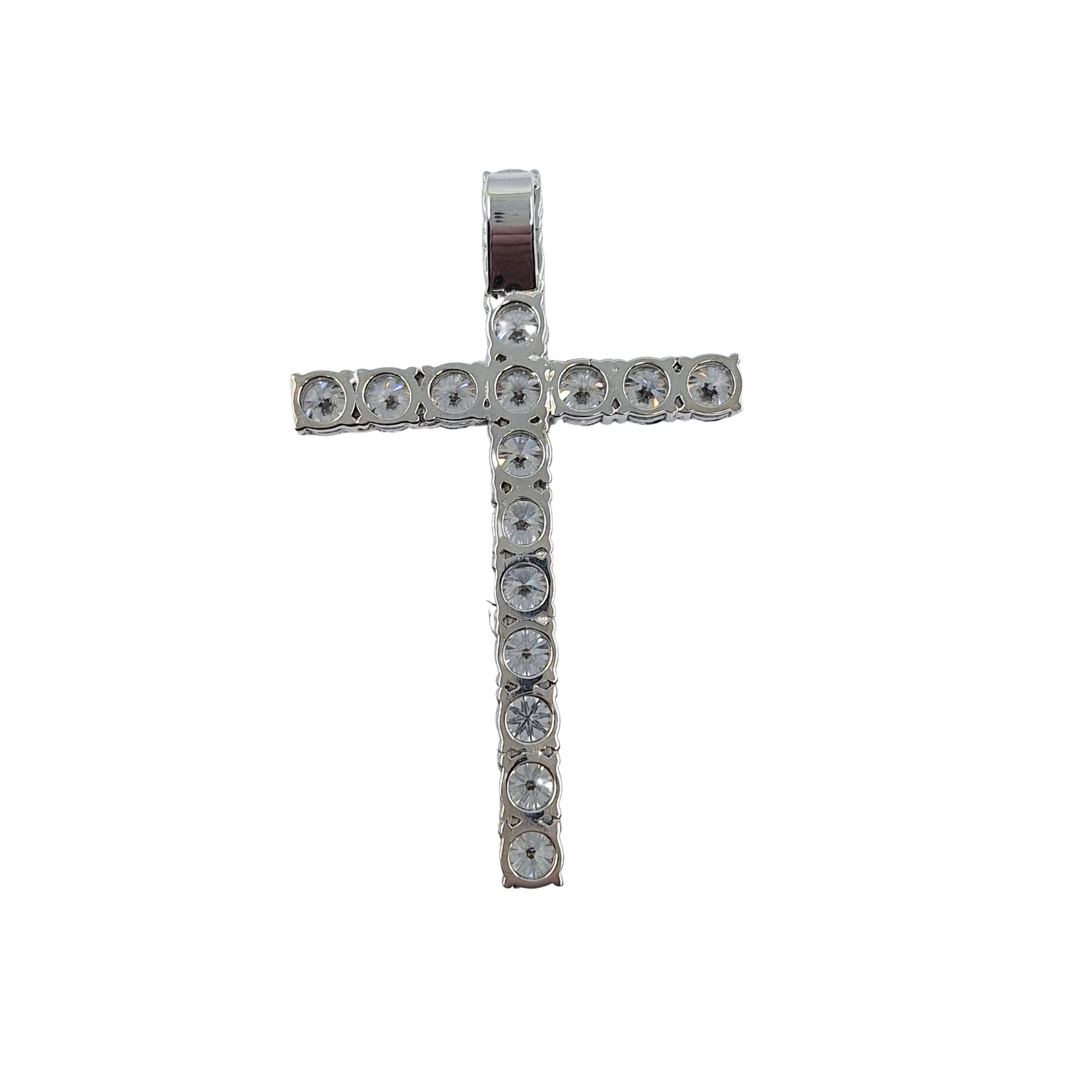 9ct White Gold Lab Grown Diamond Cross 7.50ct