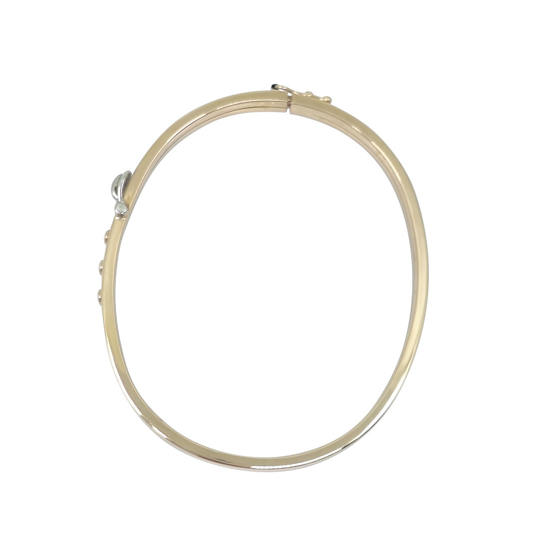 9ct Yellow Gold Hinged Buckle Bangle