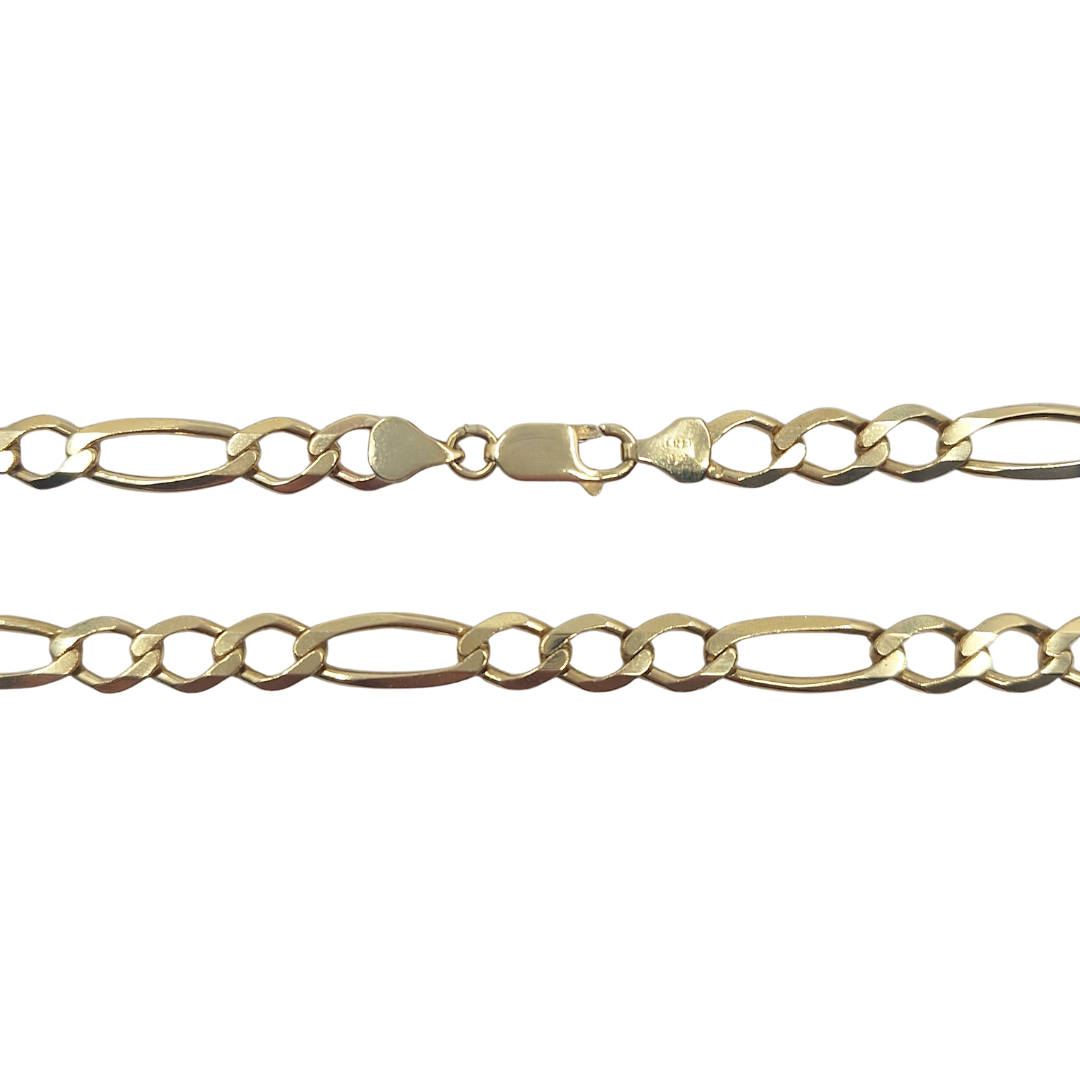 9ct Yellow Gold Figaro Chain 20"