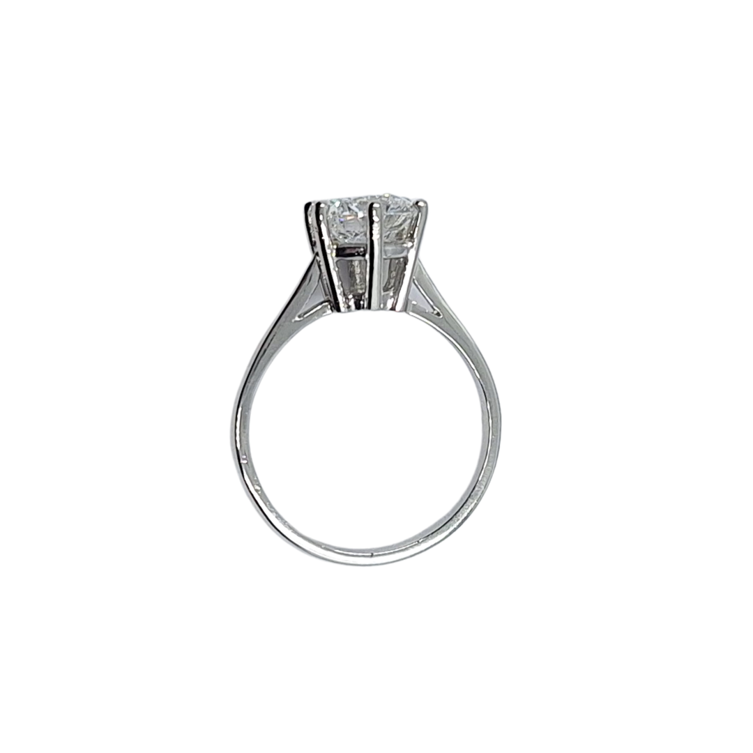 Platinum Lab Grown Diamond Solitaire Ring 2ct
