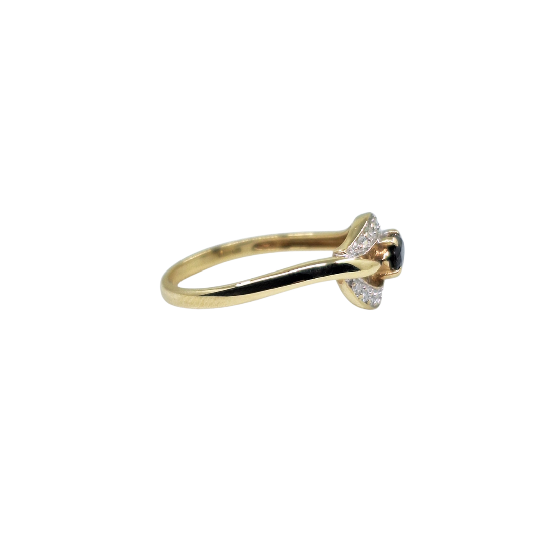 9ct Yellow Gold Sapphire & Diamond Ring