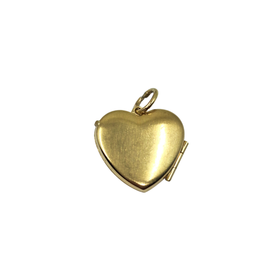 9ct Yellow Gold Pink Sapphire Heart Locket