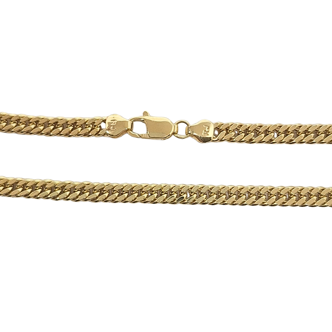 9ct Yellow Gold Double Curb Bracelet 7.5"