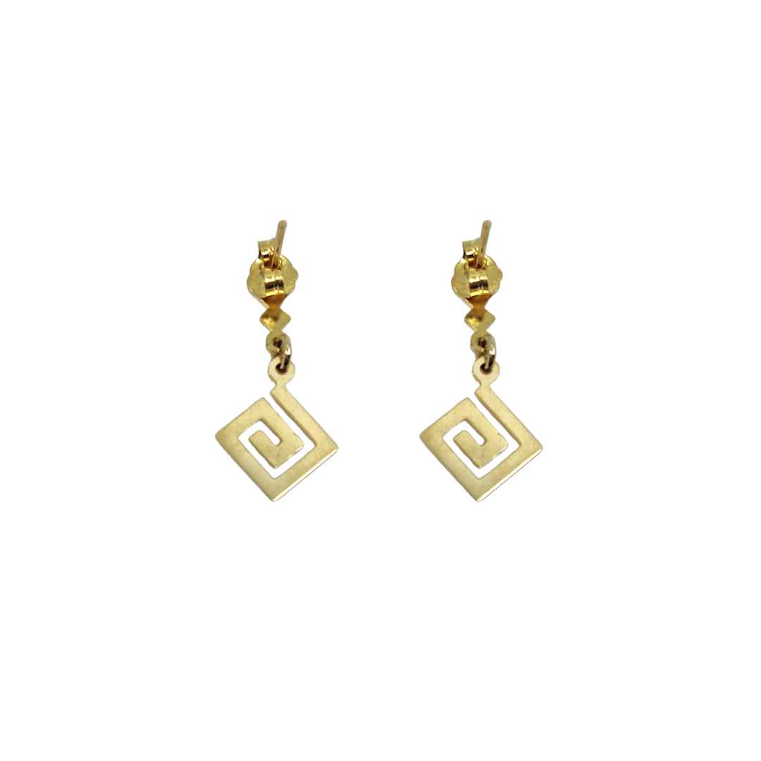 14ct Yellow Gold Gucci Style Drop Earrings