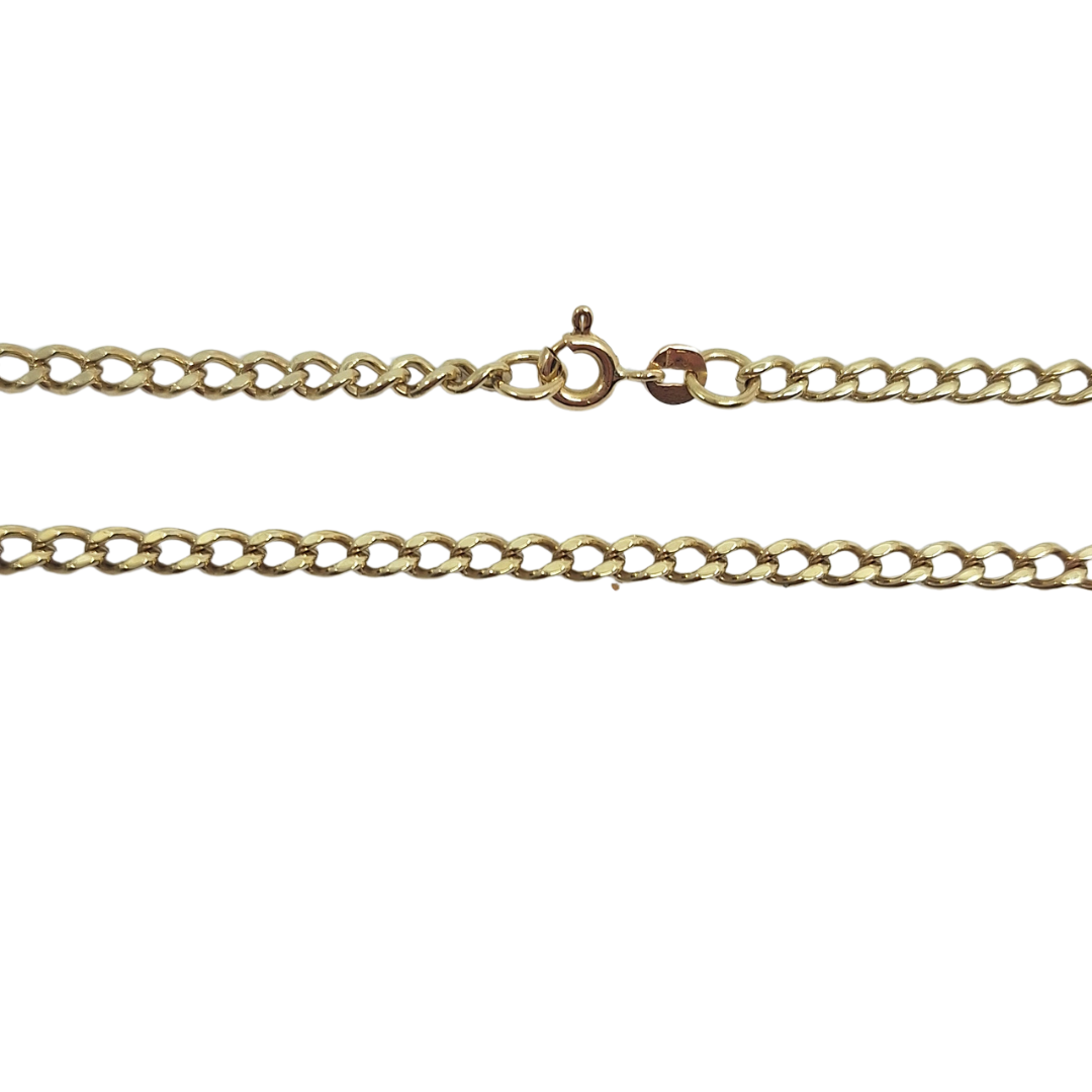 9ct Yellow Gold Curb Chain 19"