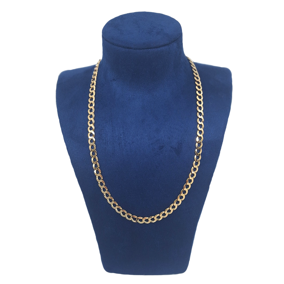 9ct Yellow Gold Curb Chain 22"