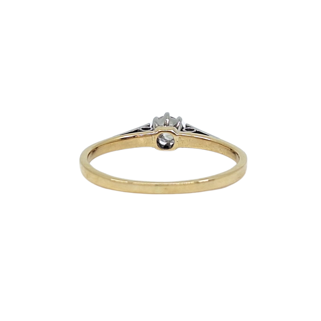 18ct Yellow Gold Diamond Solitaire Ring 0.15ct