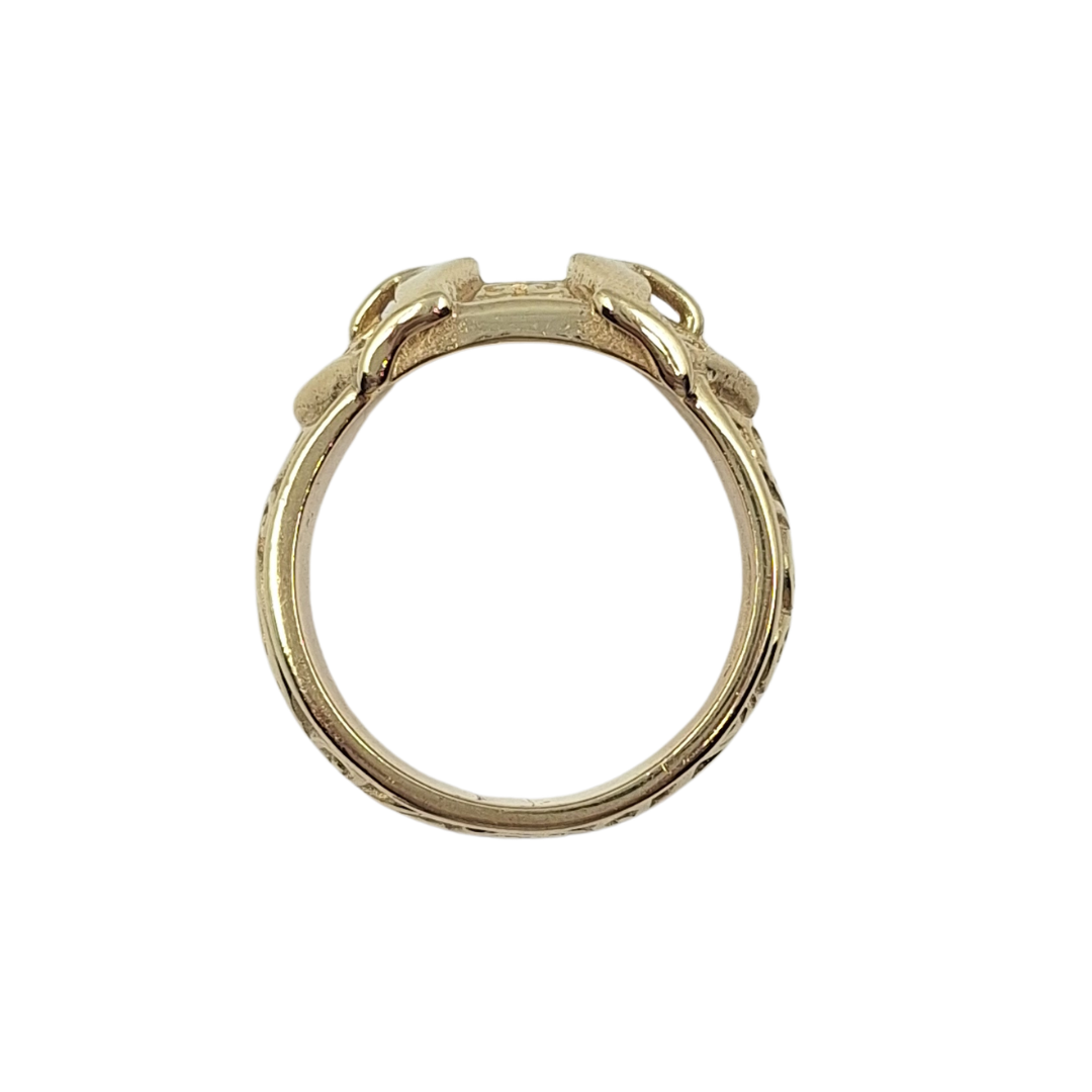 9ct Yellow Gold Double Buckle Ring