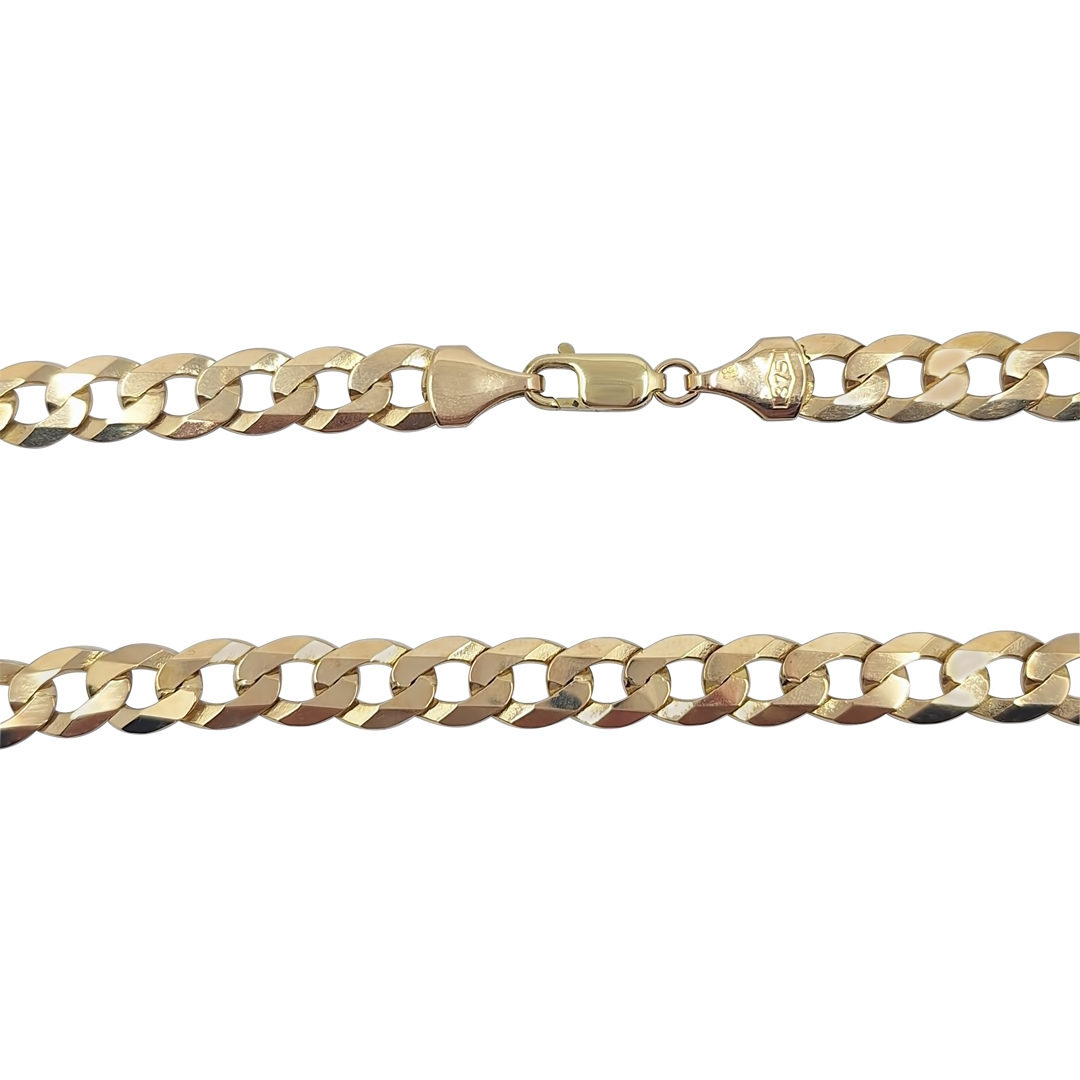 9ct Yellow Gold Curb Chain 20"