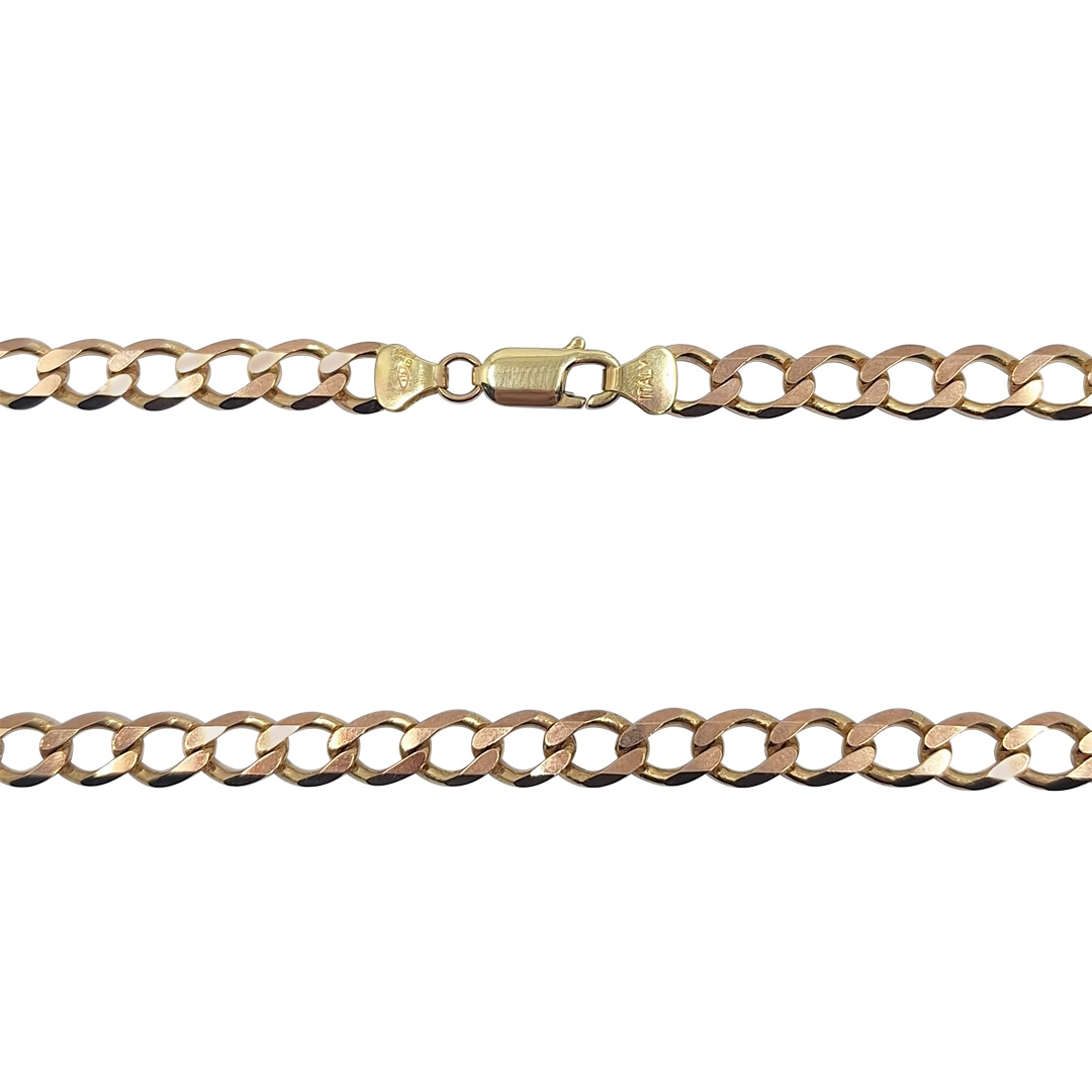 9ct Yellow Gold Curb Chain 22"