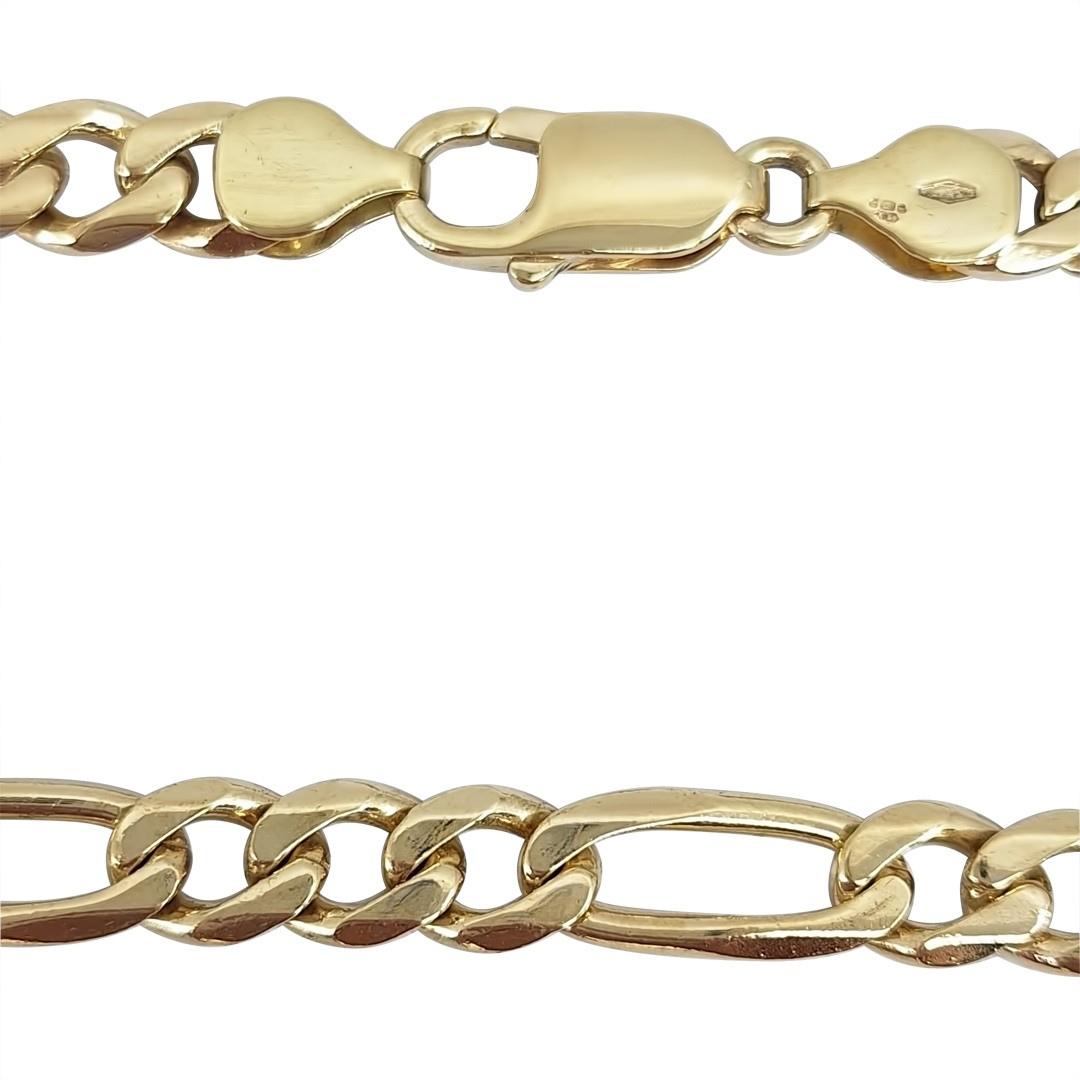 9ct Yellow Gold Figaro Chain 22"