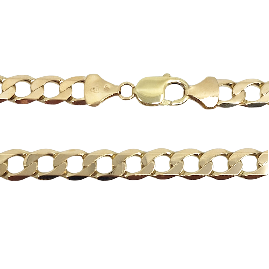 9ct Yellow Gold Curb Chain 22"