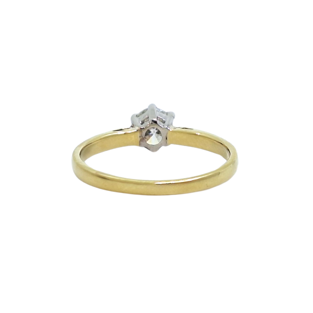 18ct Yellow Gold Diamond Solitaire Ring 0.50ct