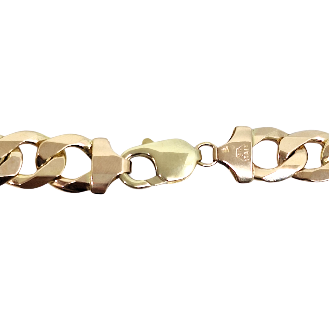 9ct Yellow Gold Curb Bracelet 8.5"
