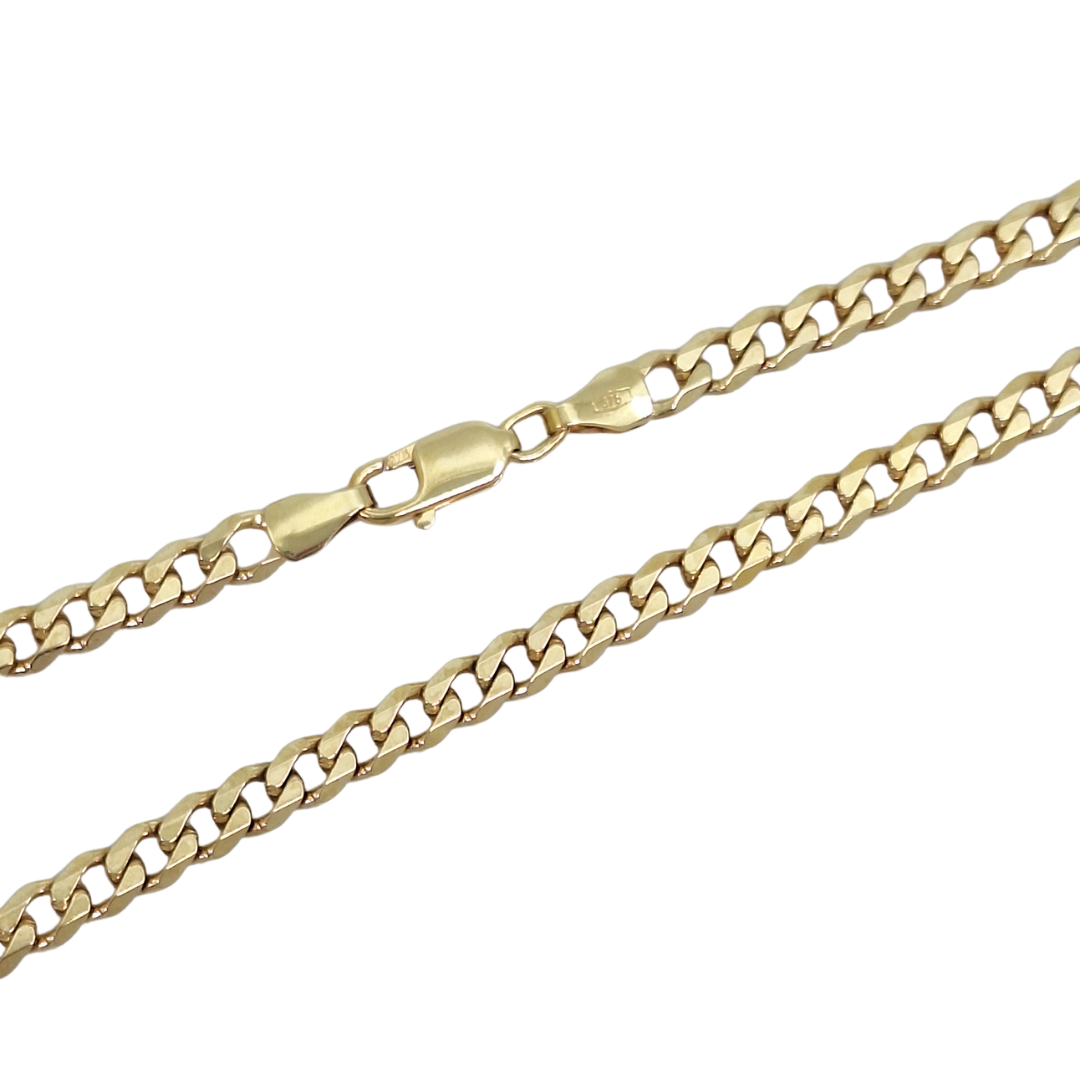 9ct Yellow Gold Curb Bracelet 9.5"