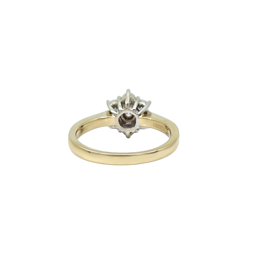 9ct Yellow Gold Diamond Cluster Ring 0.39ct