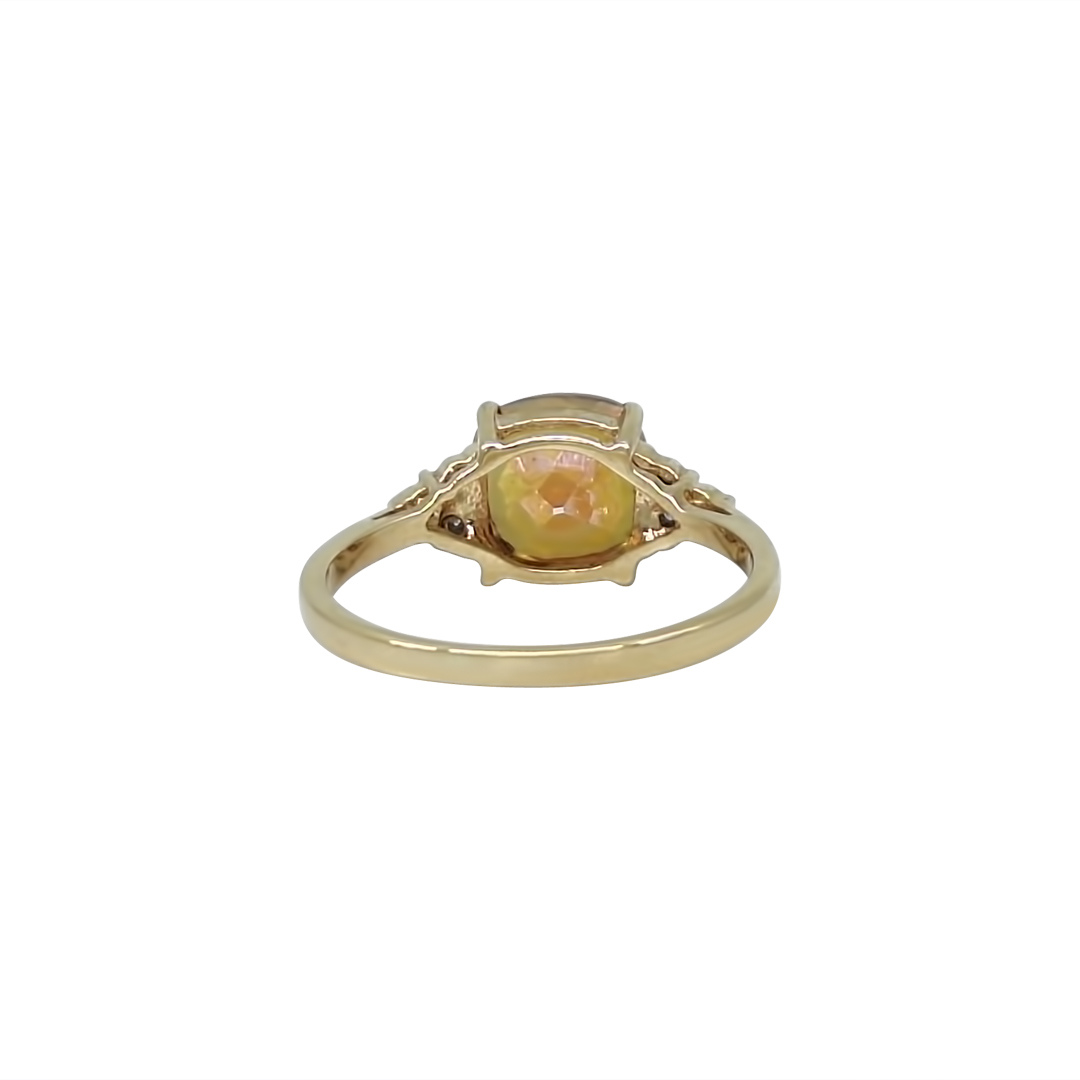 9ct Yellow Gold Mystic Topaz Ring