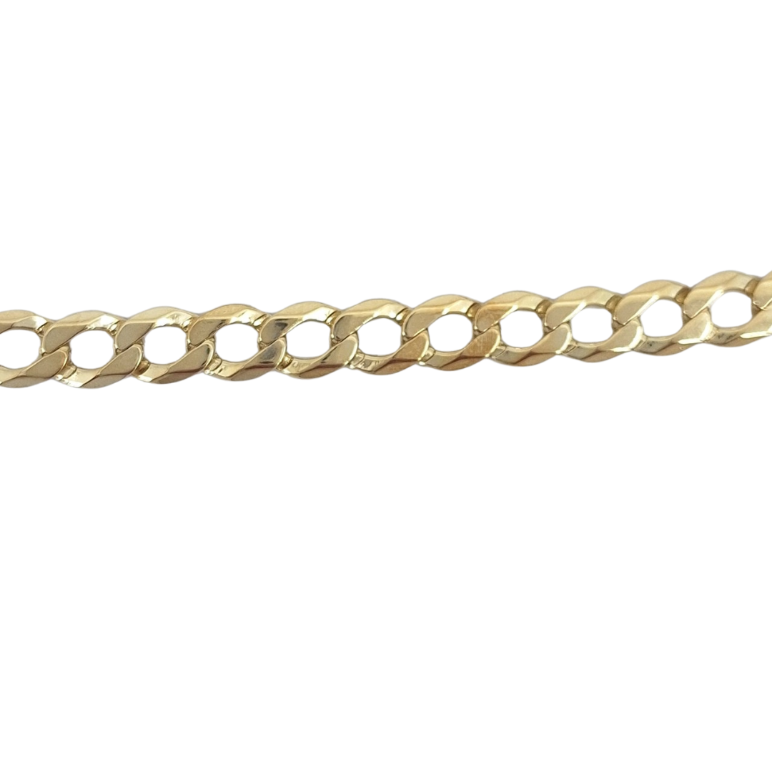 9ct Yellow Gold Curb Bracelet 9"