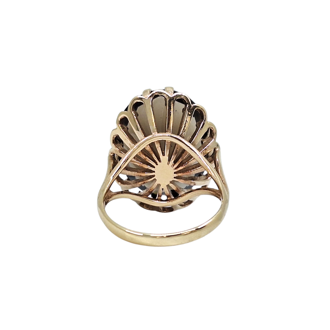 9ct Yellow Gold Smoky Quartz Ring