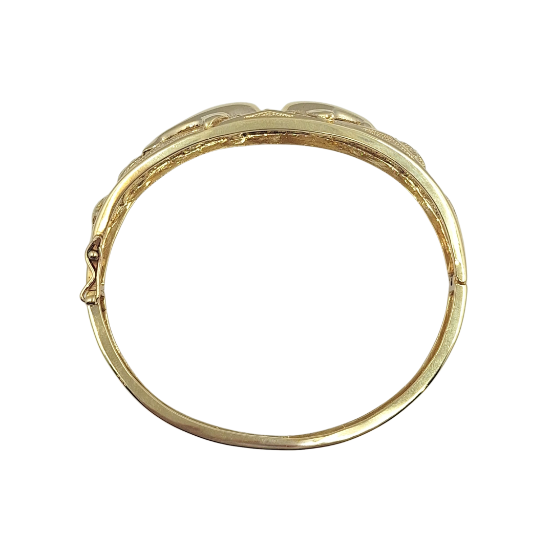 14ct Yellow Gold Marine Hinged Bangle