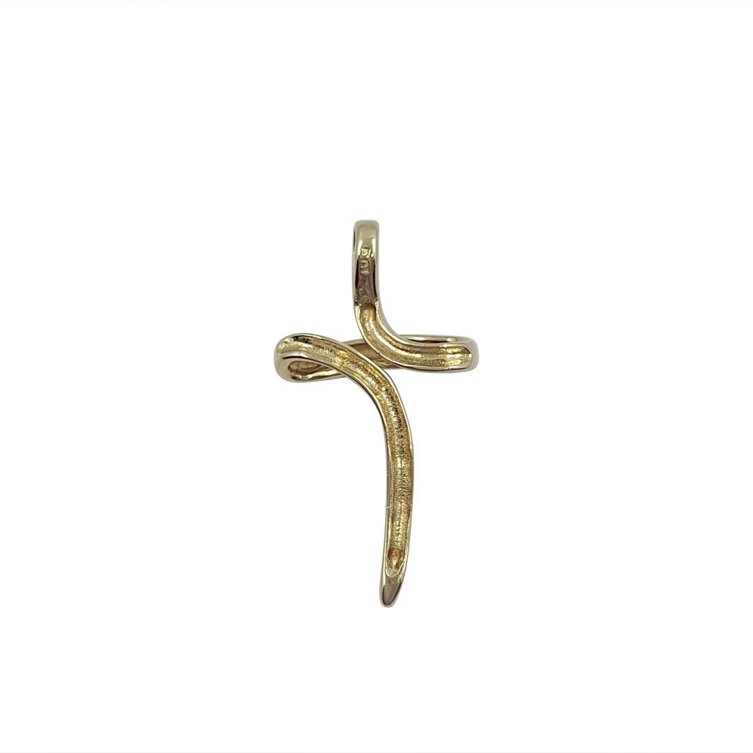9ct Yellow Gold CZ Cross Pendant