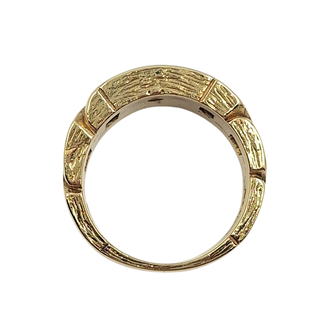 9ct Yellow Gold Diamond Chain Style Ring