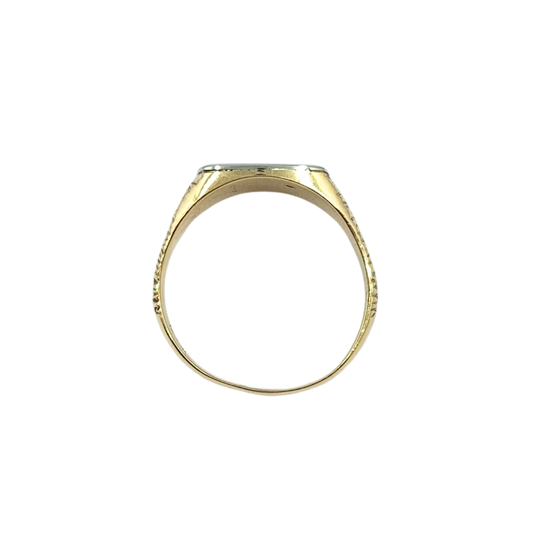 9ct Yellow Gold Cz Square Signet Ring