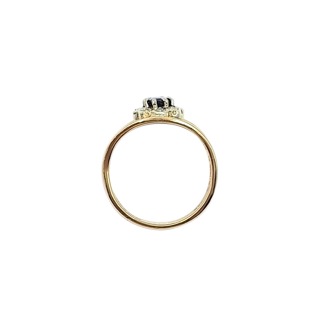 9ct Yellow Gold Sapphire & Diamond Ring