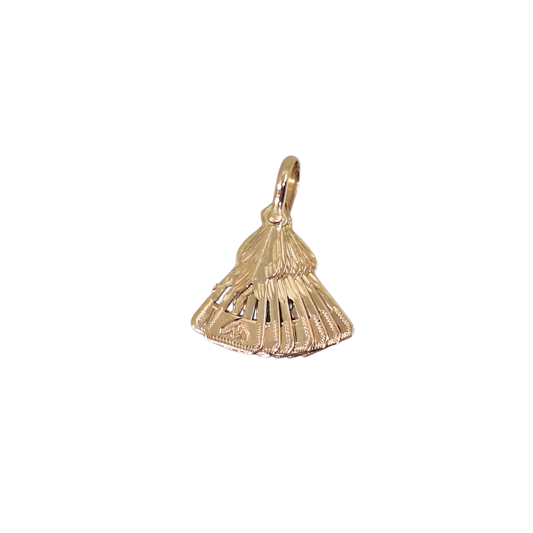 9ct Yellow Gold Fan Pendant