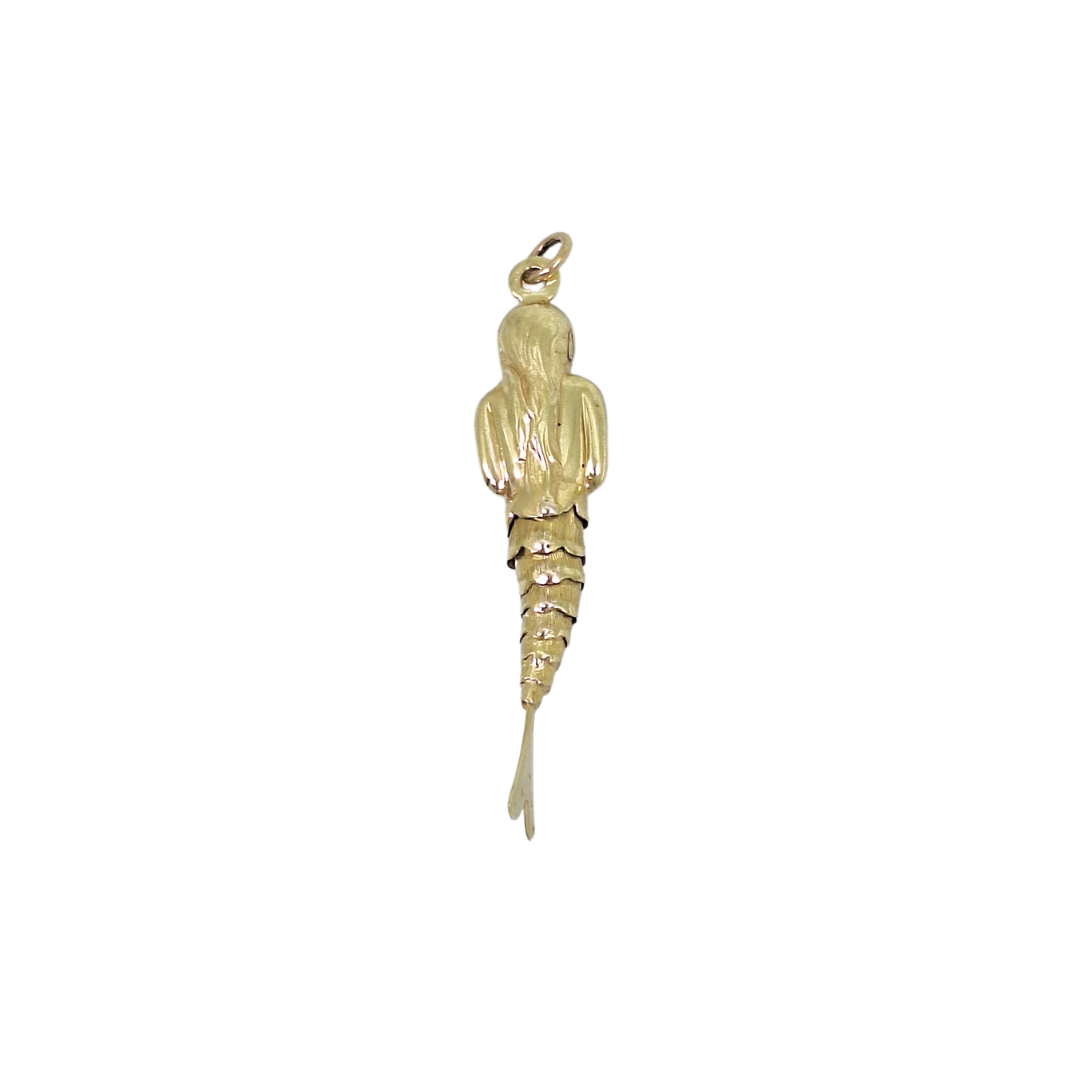 9ct Yellow Gold Mermaid Charm