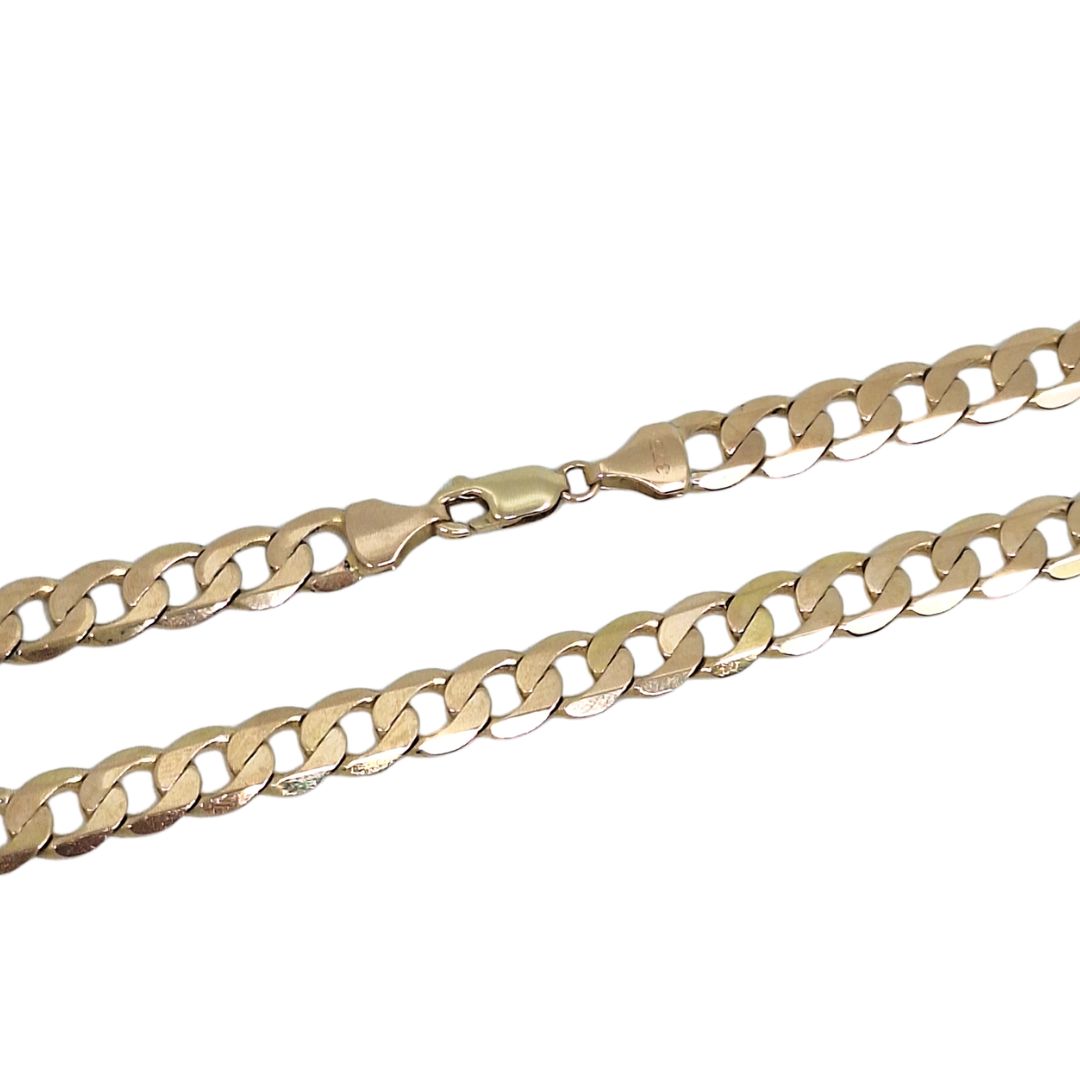 9ct Yellow Gold Curb Chain 20"