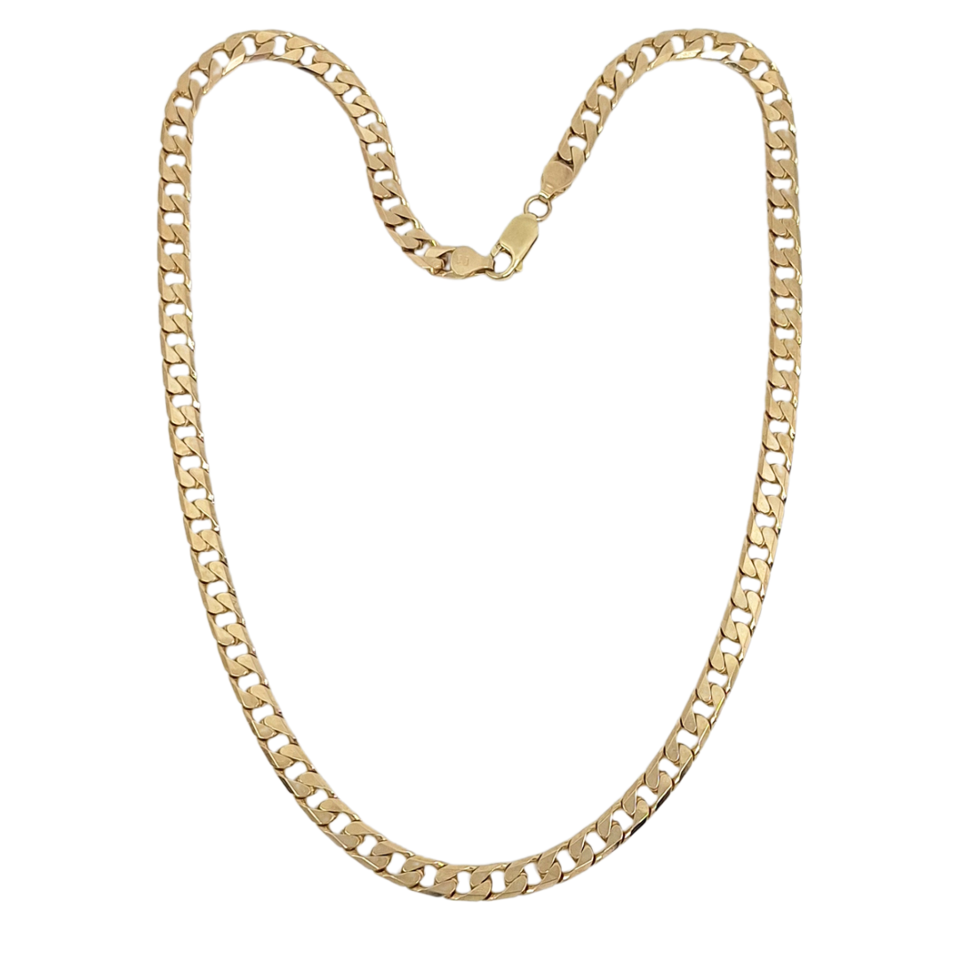 9ct Yellow Gold Curb Chain 18"