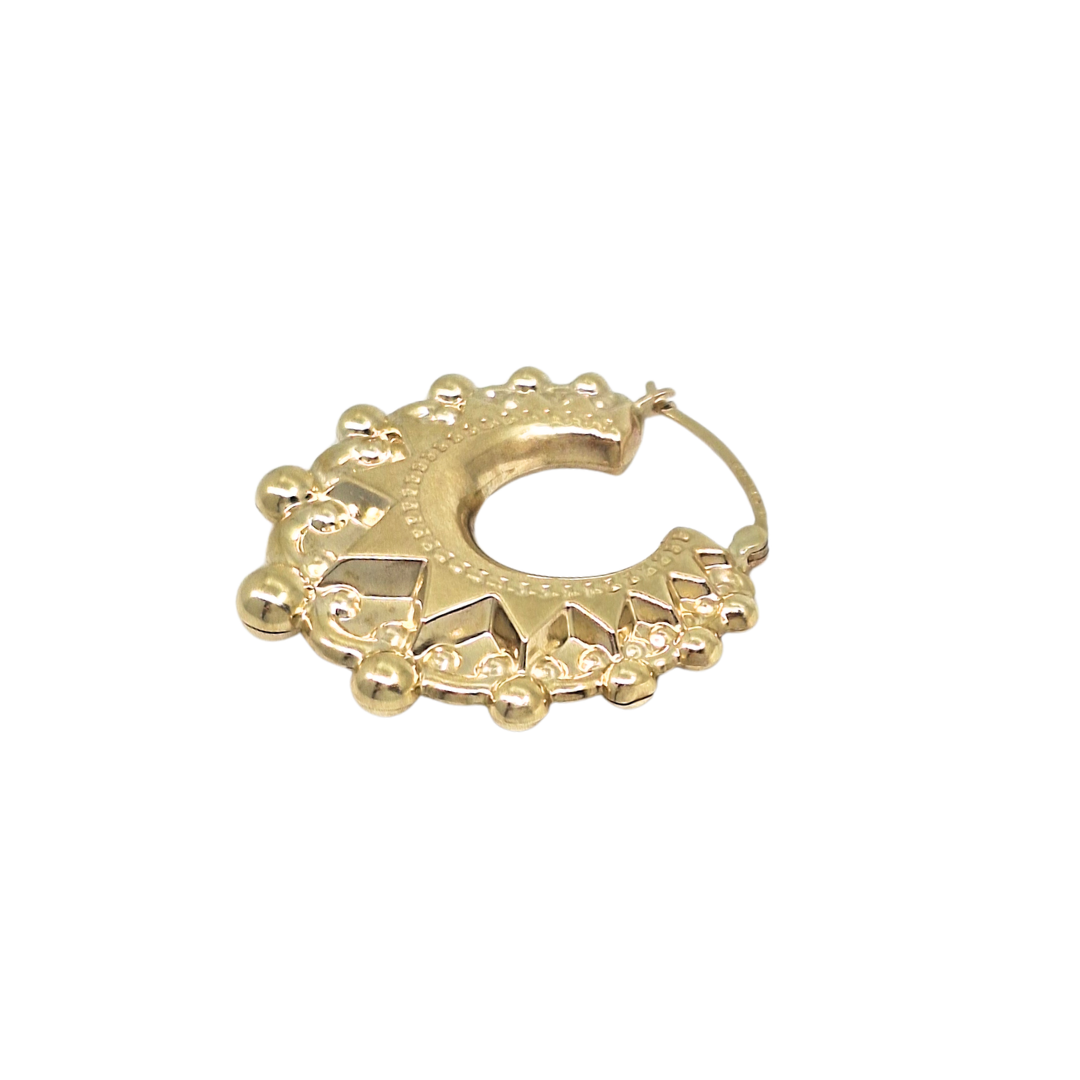 9ct Yellow Gold Creole Earrings