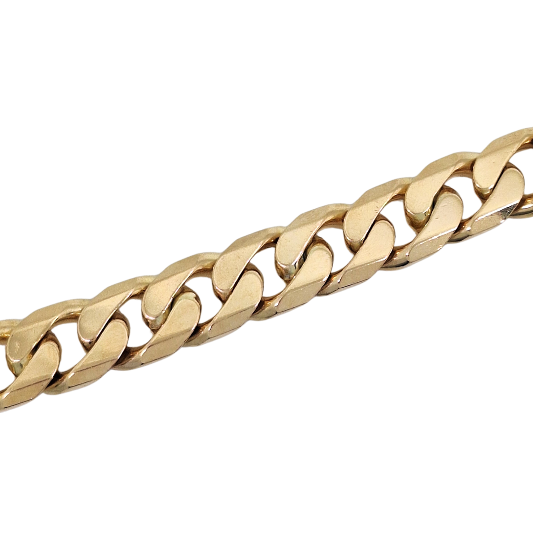 9ct Yellow Gold Curb Bracelet 8"