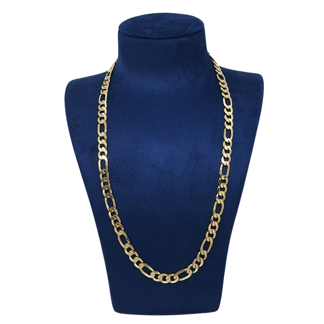 9ct Yellow Gold Figaro Chain 27"
