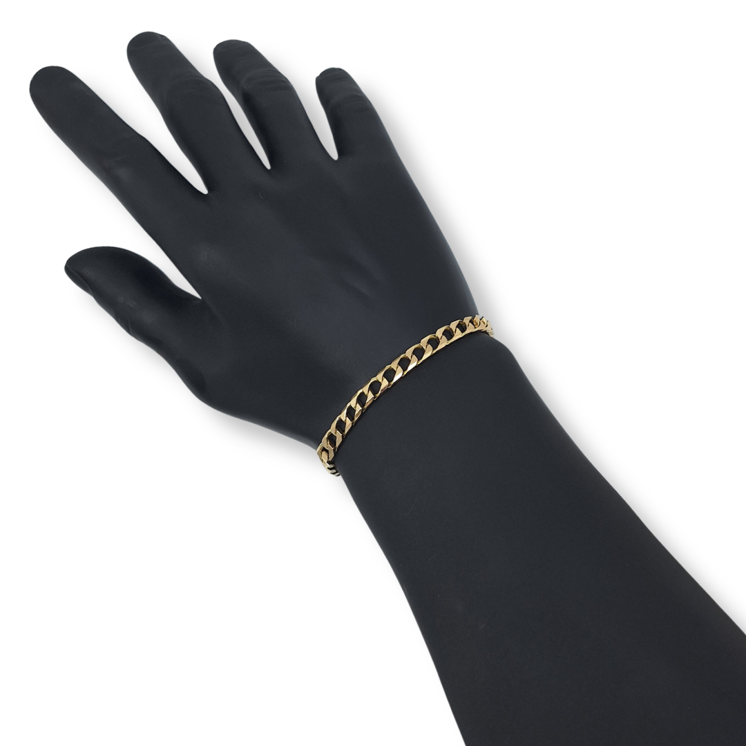 9ct Yellow Gold Curb Bracelet 8.5"
