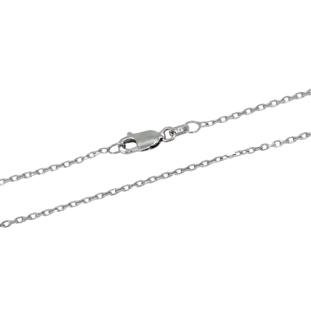18ct White Gold Fine Trace Chain 18"