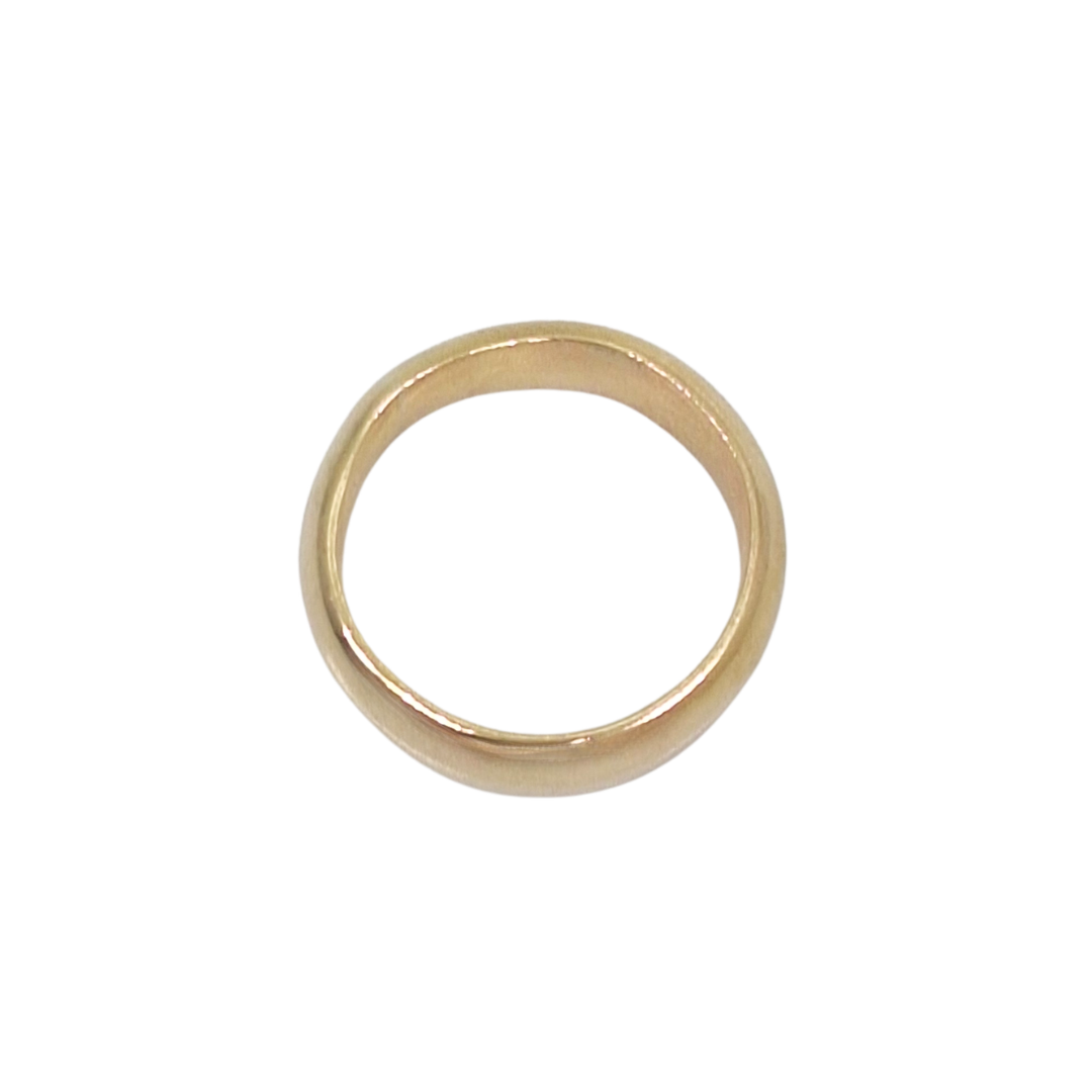 9ct Yellow Gold Court Wedding Band 6mm