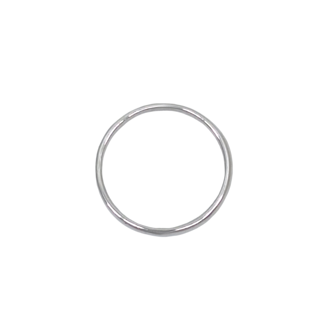 9ct White Gold Court Wedding Band 2mm