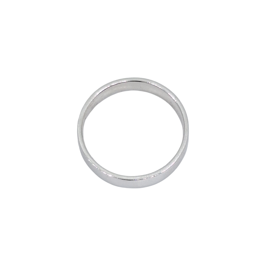 9ct White Gold Flat Court Wedding Band 5mm