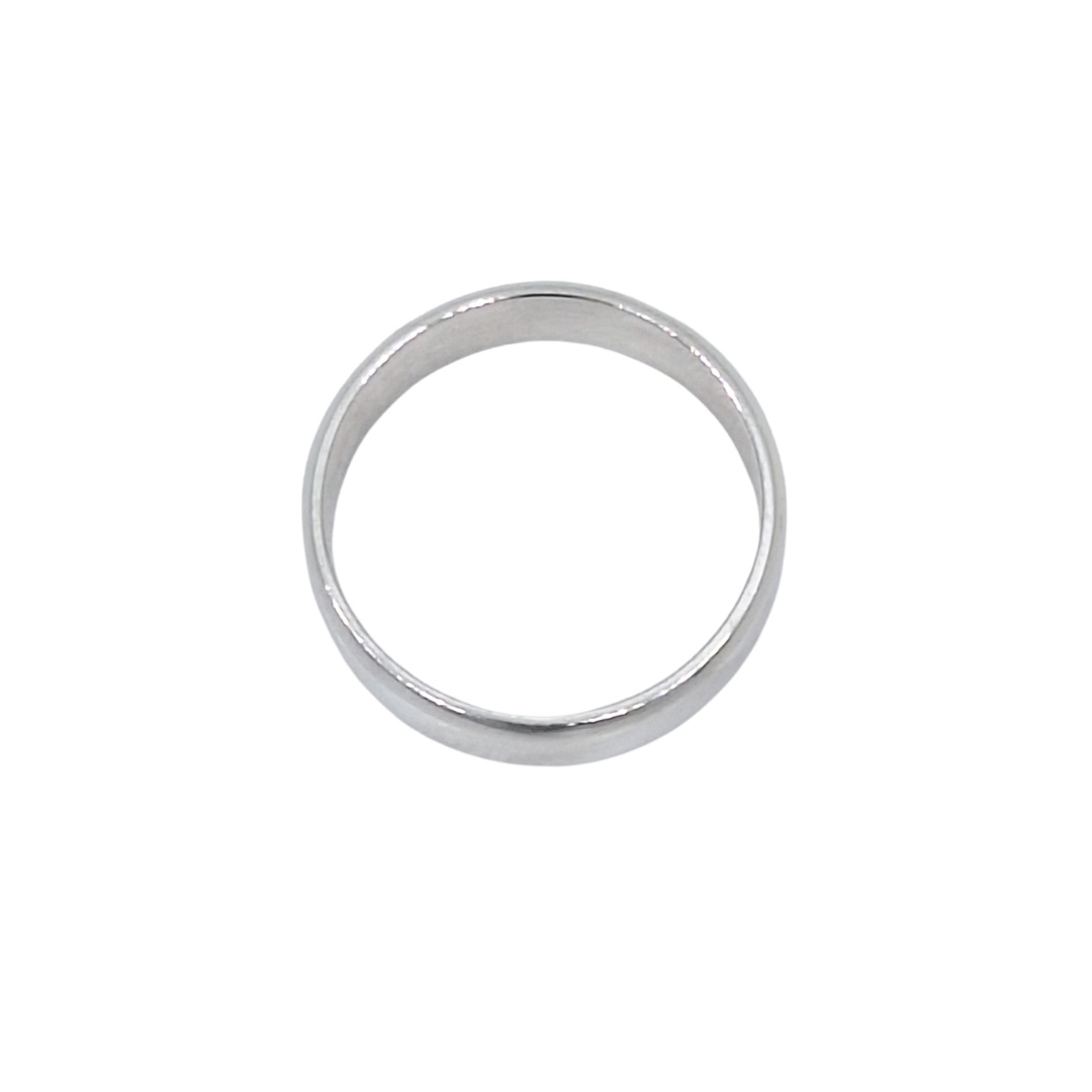 9ct White Gold Flat Court Wedding Band 6mm