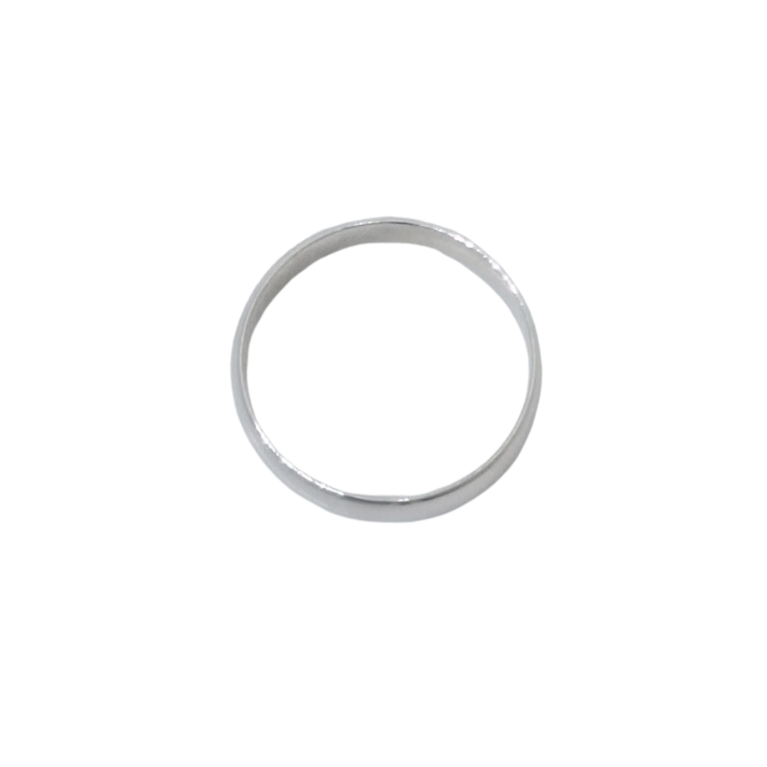 9ct White Gold Court Wedding Band 5mm