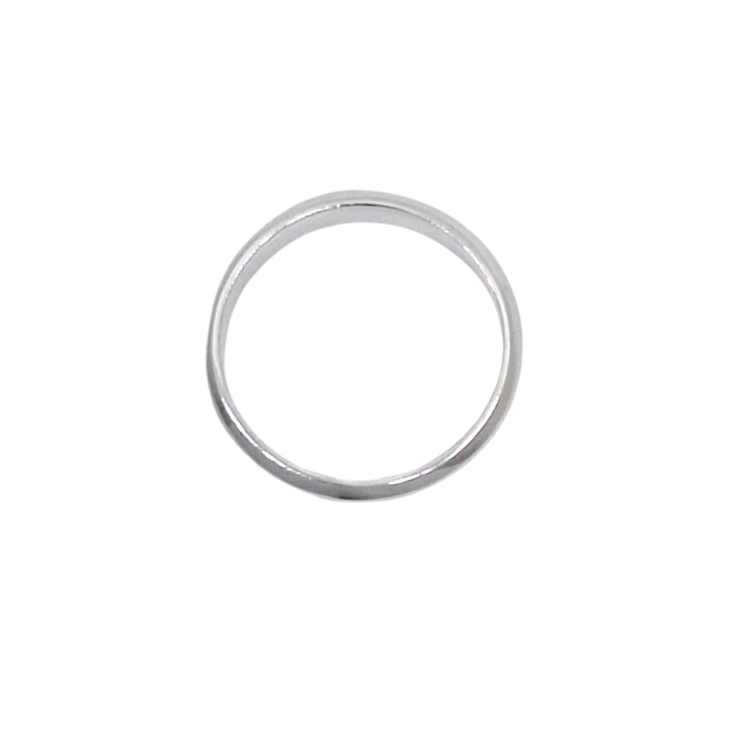9ct White Gold Flat Court Wedding Band 4mm