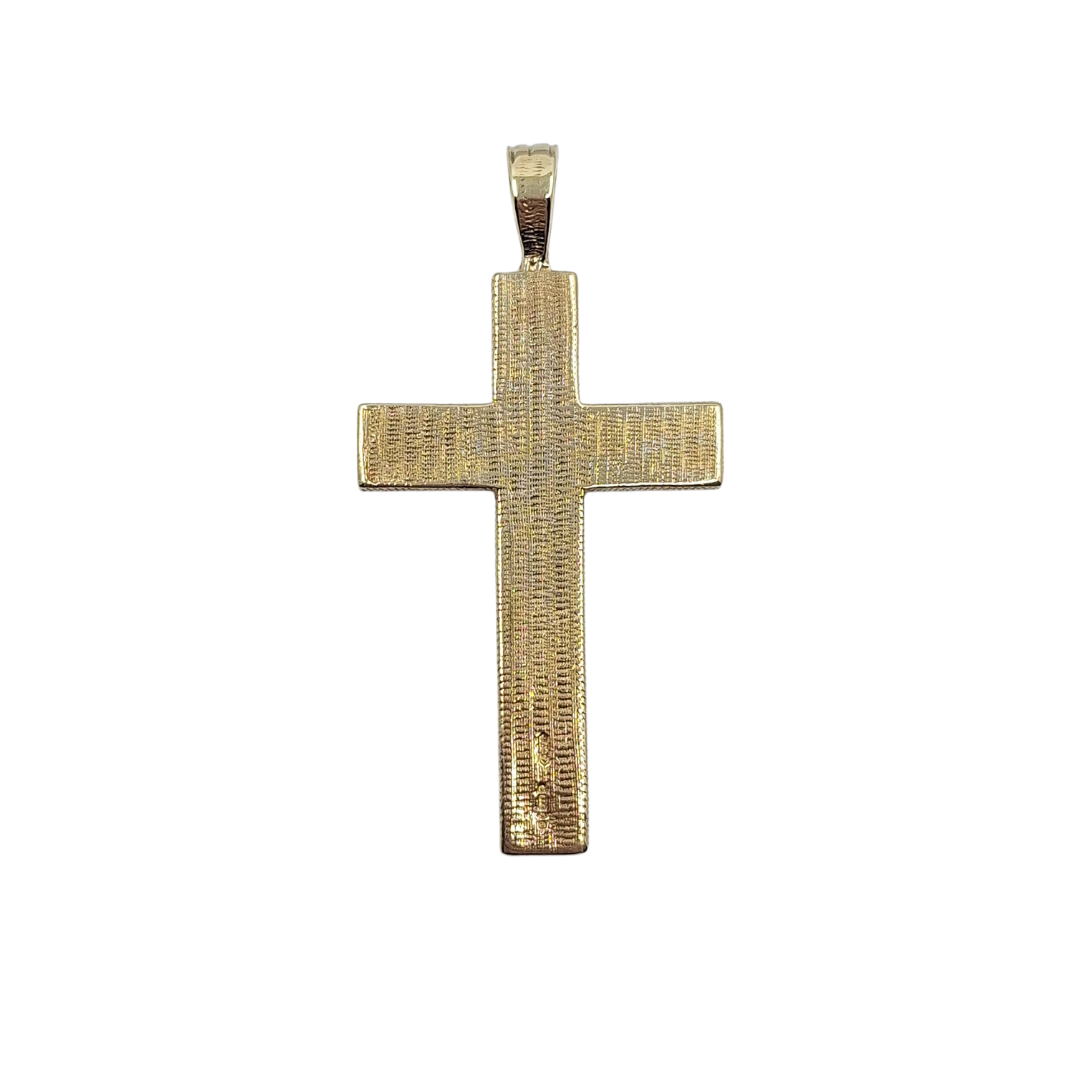 9ct Yellow Gold Patterned Cross Pendant