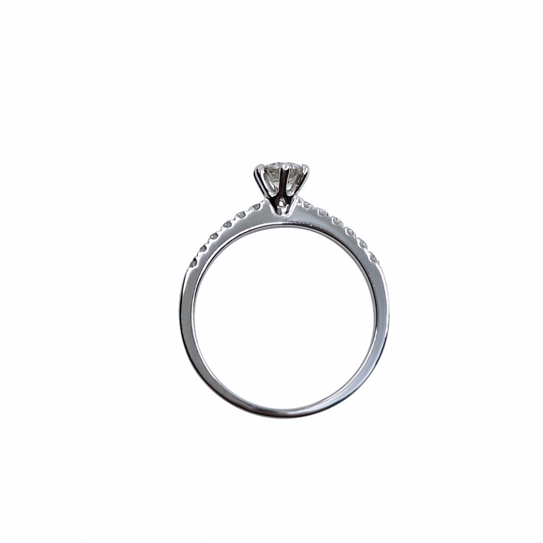 18ct White Gold Diamond Solitaire Ring 0.35ct