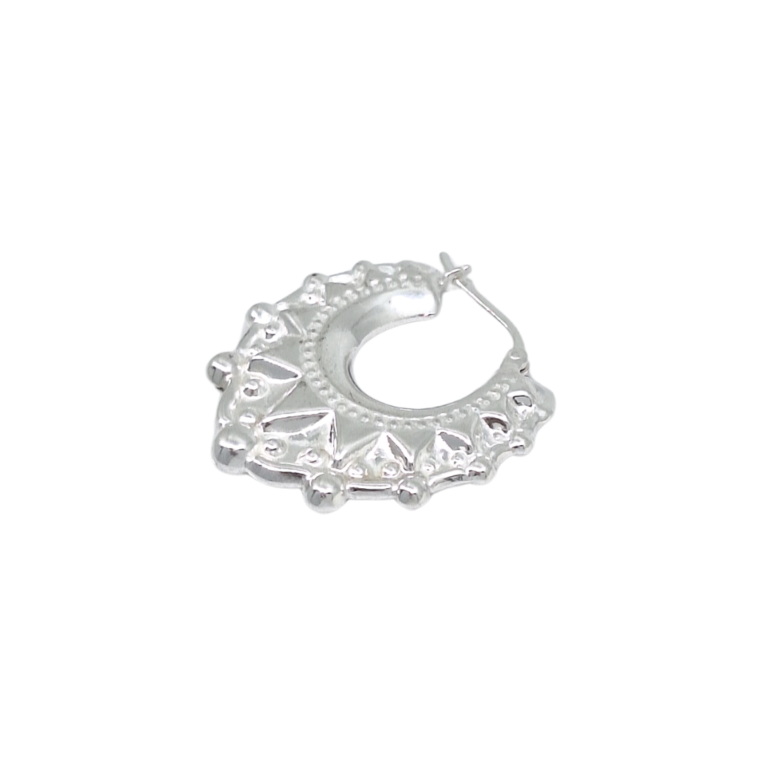 Silver Creole Earrings